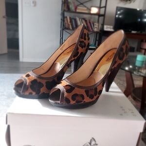 Michael Kors leopard skin high heels